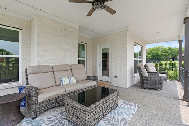 290 Academy Rd, Lebanon, TN 37087 - view of patio / terrace with outdoor lounge area and a ceiling fan