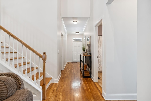 2090 Lequire Ln, Spring Hill, TN 37174 - hallway featuring light wood-style flooring, baseboards, and stairway