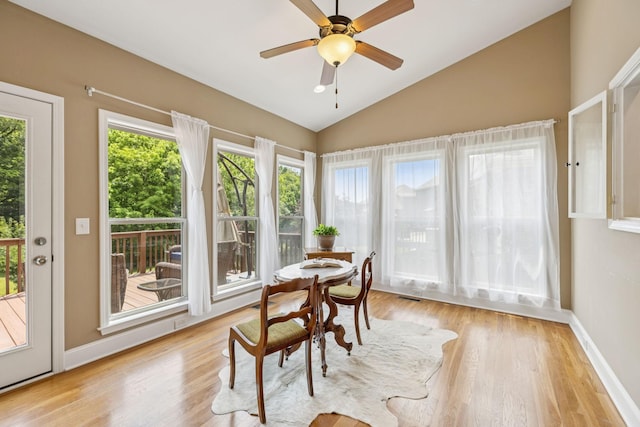 2090 Lequire Ln, Spring Hill, TN 37174 - sunroom featuring vaulted ceiling, wood finished floors, and baseboards