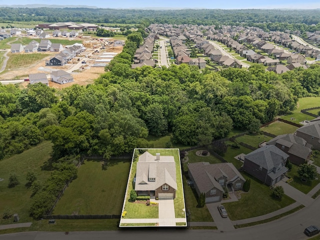 2090 Lequire Ln, Spring Hill, TN 37174 - aerial view of property and surrounding area with nearby suburban area