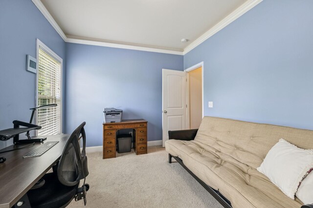 2090 Lequire Ln, Spring Hill, TN 37174 - carpeted office with crown molding and baseboards