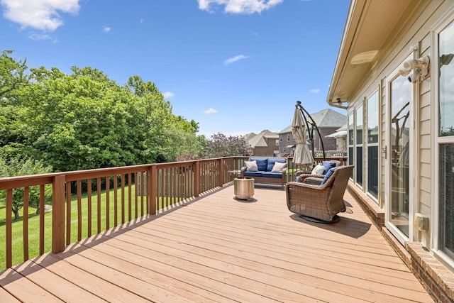 2090 Lequire Ln, Spring Hill, TN 37174 - wooden terrace featuring an outdoor living space and a yard