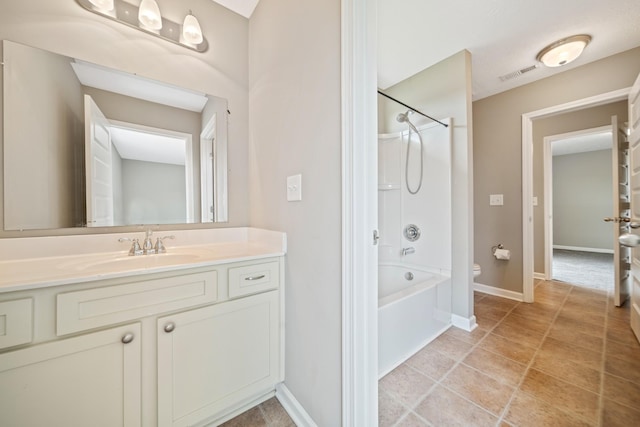 1426 Alamo Ave, Murfreesboro, TN 37129 - full bath featuring vanity, shower / washtub combination, toilet, and baseboards
