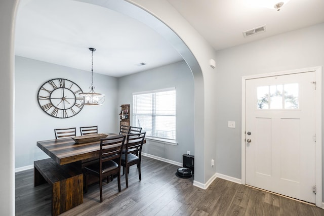 1110 Colonel Reuben Searcy Ct, Murfreesboro, TN 37129 - dining space featuring arched walkways, wood finished floors, and baseboards