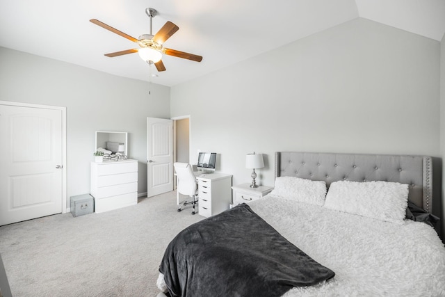 1110 Colonel Reuben Searcy Ct, Murfreesboro, TN 37129 - carpeted bedroom featuring vaulted ceiling and ceiling fan