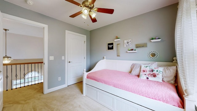 4015 Sleepyhollow Way, Mount Juliet, TN 37122 - bedroom featuring light colored carpet, ceiling fan, and baseboards