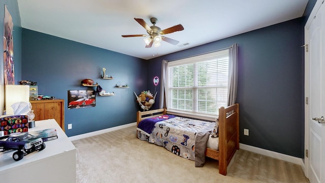 4015 Sleepyhollow Way, Mount Juliet, TN 37122 - carpeted bedroom featuring baseboards and a ceiling fan