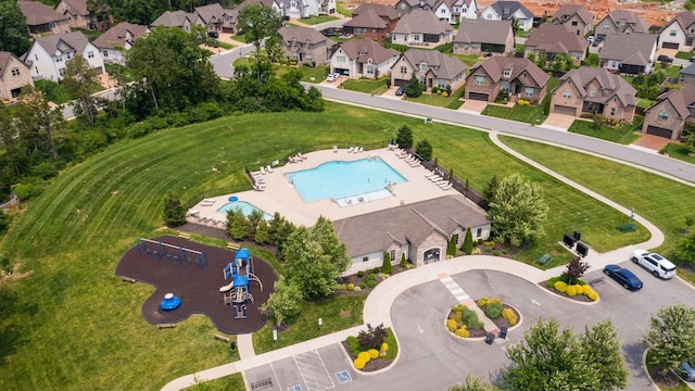 4015 Sleepyhollow Way, Mount Juliet, TN 37122 - aerial perspective of suburban area featuring a pool