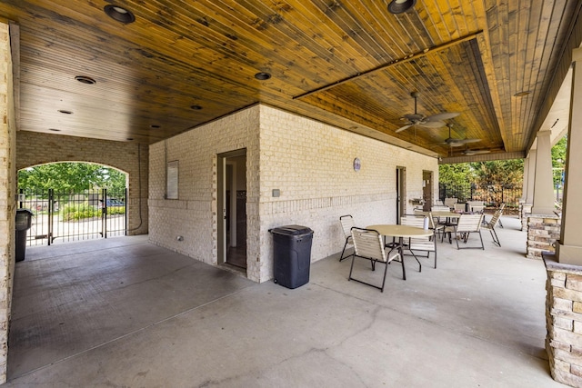 4015 Sleepyhollow Way, Mount Juliet, TN 37122 - view of patio with outdoor dining area and ceiling fan