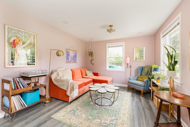 102 Lyle Ln, Nashville, TN 37210 - living room featuring wood finished floors and baseboards