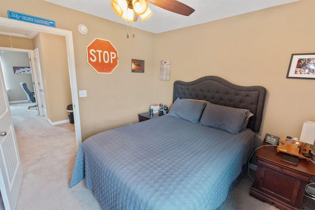 2541 Jackalope St, Murfreesboro, TN 37130 - carpeted bedroom with attic access, a ceiling fan, and baseboards