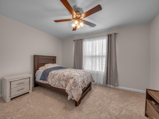 201 Quarry Overlook Way, Clarksville, TN 37043 - bedroom with light carpet, baseboards, and ceiling fan