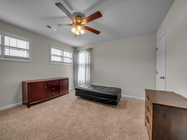 201 Quarry Overlook Way, Clarksville, TN 37043 - living area with ceiling fan, baseboards, and carpet floors
