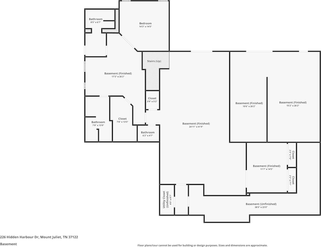 226 Hidden Harbour Dr, Mount Juliet, TN 37122 - floor plan / room layout