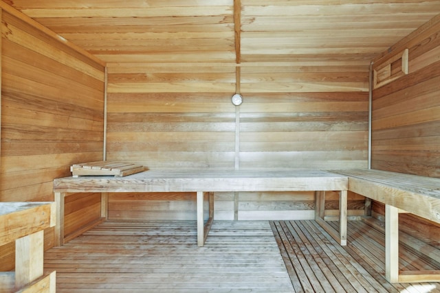 226 Hidden Harbour Dr, Mount Juliet, TN 37122 - relaxing sauna with wood ceiling, wooden walls, and hardwood / wood-style flooring