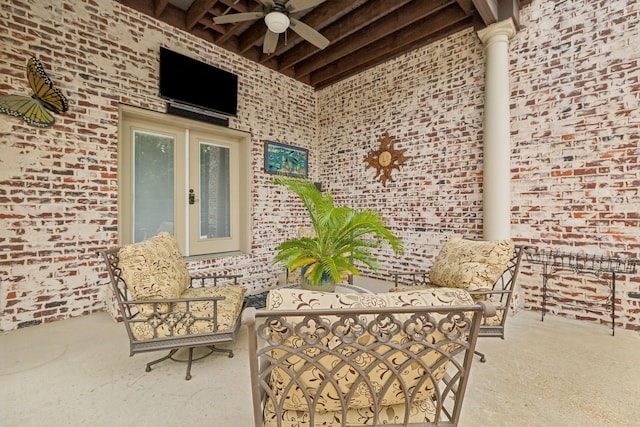 226 Hidden Harbour Dr, Mount Juliet, TN 37122 - view of patio with ceiling fan