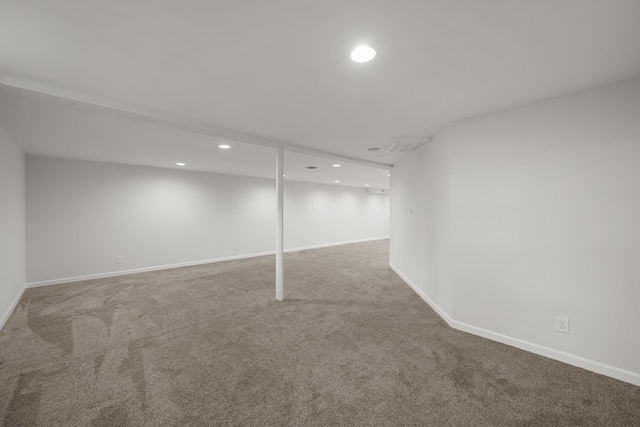 109 Hazelwood Dr, Hendersonville, TN 37075 - finished below grade area featuring recessed lighting, carpet flooring, and baseboards