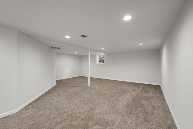 109 Hazelwood Dr, Hendersonville, TN 37075 - below grade area featuring carpet flooring, recessed lighting, and baseboards