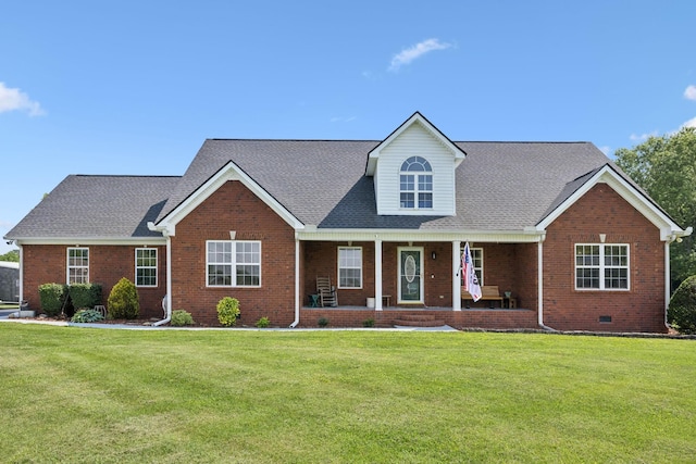 560 Crosswood Ct, Murfreesboro, TN 37127 - view of front of house with a front lawn, brick siding, and covered porch