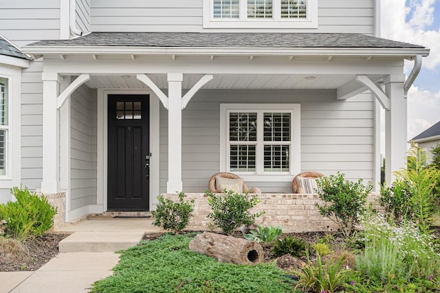 7546 Delancey Dr, College Grove, TN 37046 - property entrance featuring covered porch and roof with shingles