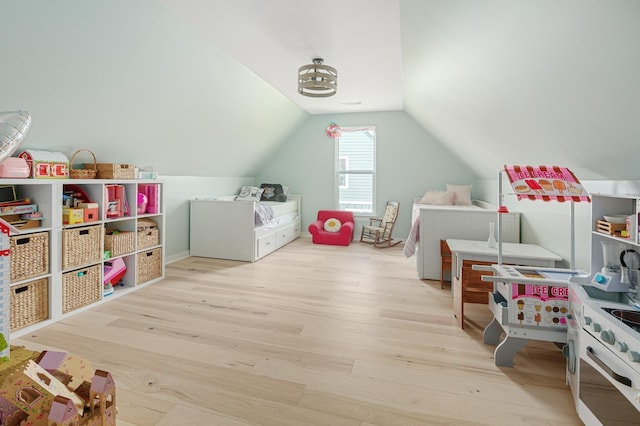 7546 Delancey Dr, College Grove, TN 37046 - recreation room with wood finished floors and lofted ceiling