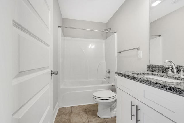 1081 Wells Way, Spring Hill, TN 37174 - full bathroom with vanity, toilet,  shower combination, and tile patterned flooring