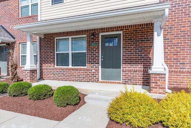 1081 Wells Way, Spring Hill, TN 37174 - doorway to property with brick siding