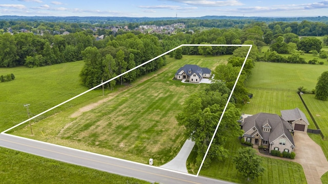 724 Bradshaw Rd, Lebanon, TN 37087 - aerial view of sparsely populated area featuring property parcel outlined