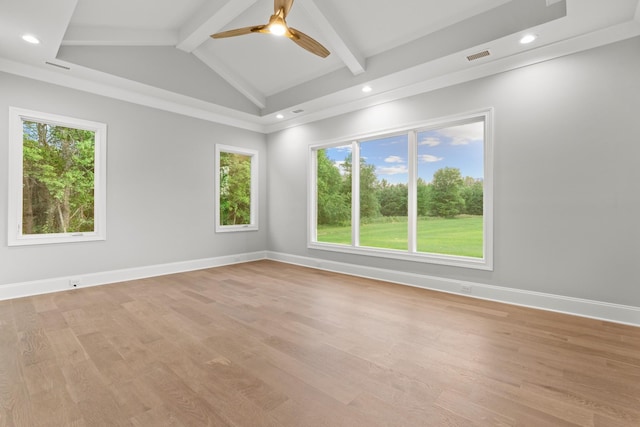 724 Bradshaw Rd, Lebanon, TN 37087 - empty room with light wood finished floors, baseboards, ceiling fan, and recessed lighting