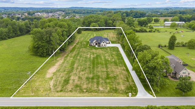 724 Bradshaw Rd, Lebanon, TN 37087 - overview of rural landscape with property boundaries highlighted