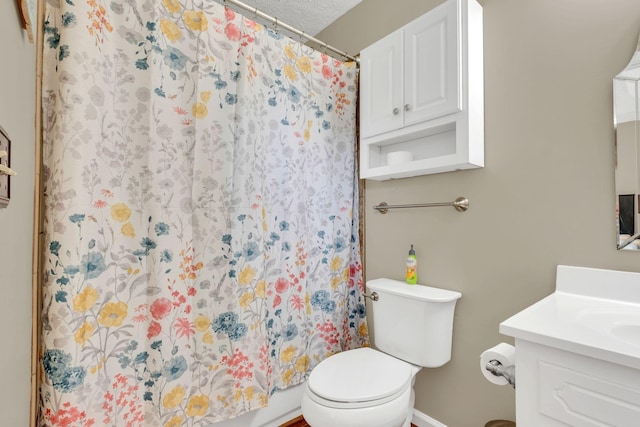 1545 Carthage Hwy, Lebanon, TN 37087 - bathroom with vanity, toilet, and a shower with shower curtain