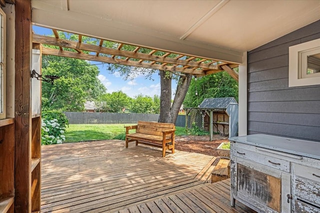 256 Tanksley Ave, Nashville, TN 37211 - wooden terrace with a pergola