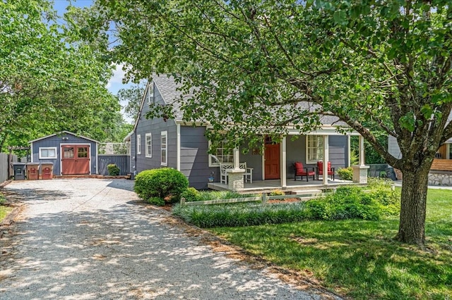 256 Tanksley Ave, Nashville, TN 37211 - view of front of home featuring gravel driveway and covered porch