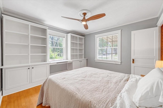 256 Tanksley Ave, Nashville, TN 37211 - bedroom featuring ornamental molding, light wood-style flooring, and ceiling fan