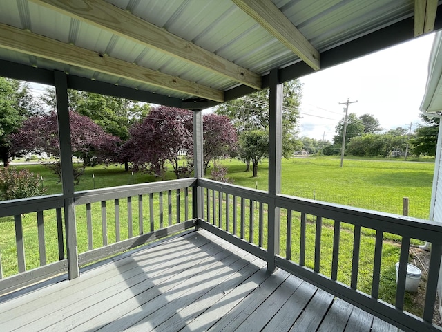 1004 E Railroad St, Waverly, TN 37185 - wooden terrace with a lawn