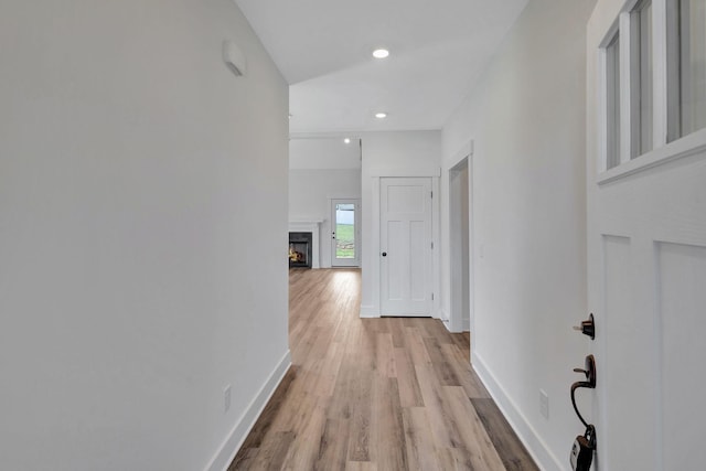 1038 Camden Trl, Greenbrier, TN 37073 - corridor featuring light wood finished floors, baseboards, and recessed lighting