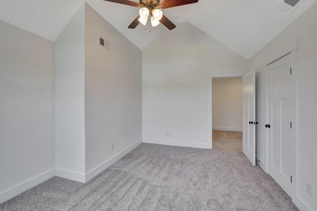 1038 Camden Trl, Greenbrier, TN 37073 - unfurnished room featuring ceiling fan, carpet flooring, baseboards, and high vaulted ceiling
