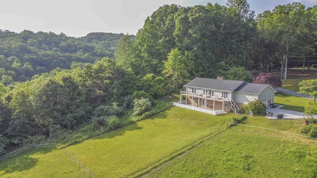 813 Stiner Ln, La Follette, TN 37766 - view from above of property with a forest