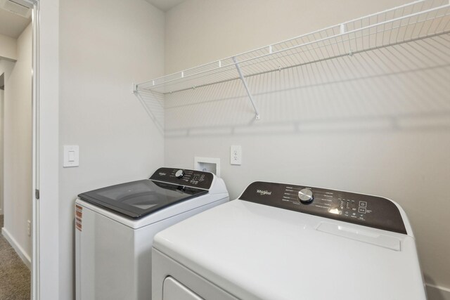 4232 Skyridge Dr, Nashville, TN 37207 - laundry room with washing machine and dryer and baseboards