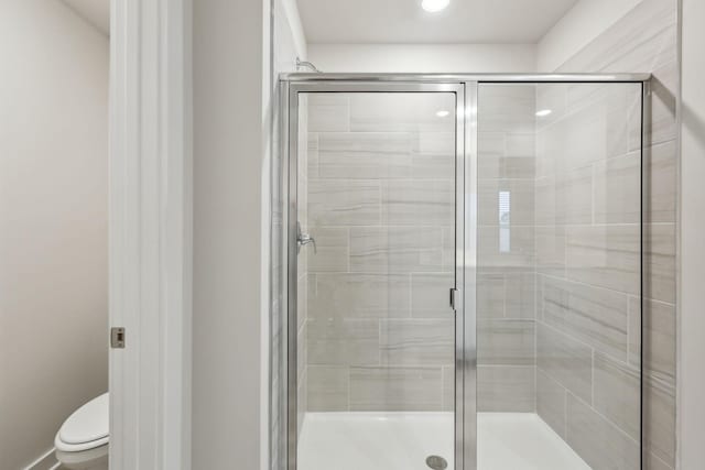 4232 Skyridge Dr, Nashville, TN 37207 - bathroom featuring a shower stall and toilet