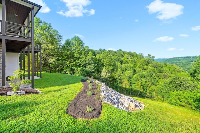 179 Deer Path Ct, Smithville, TN 37166 - view of green lawn with a forest view
