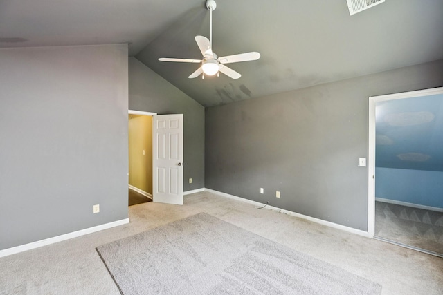 205 Caneel Cv, Hermitage, TN 37076 - unfurnished bedroom with carpet flooring, vaulted ceiling, ceiling fan, and baseboards