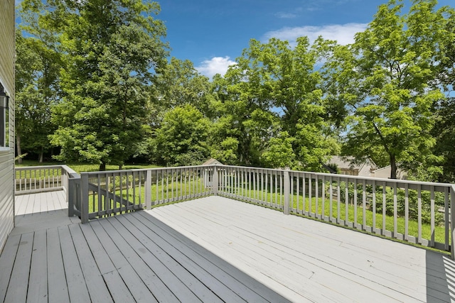 205 Caneel Cv, Hermitage, TN 37076 - deck with view of scattered trees and a lawn