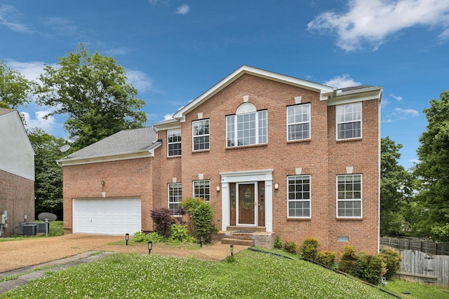 205 Caneel Cv, Hermitage, TN 37076 - view of front of home with concrete driveway, brick siding, and cooling unit