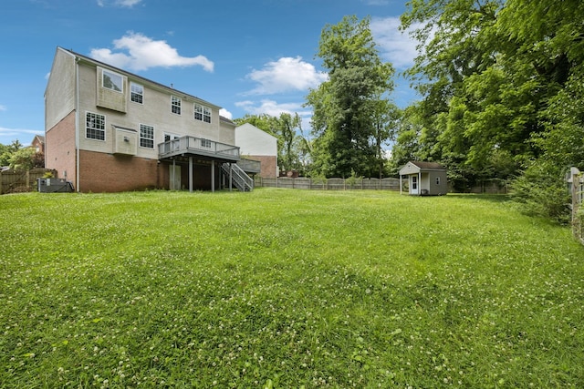 205 Caneel Cv, Hermitage, TN 37076 - view of yard featuring stairs and a wooden deck