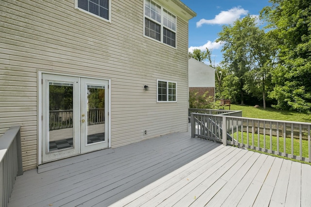 205 Caneel Cv, Hermitage, TN 37076 - deck featuring a lawn and french doors