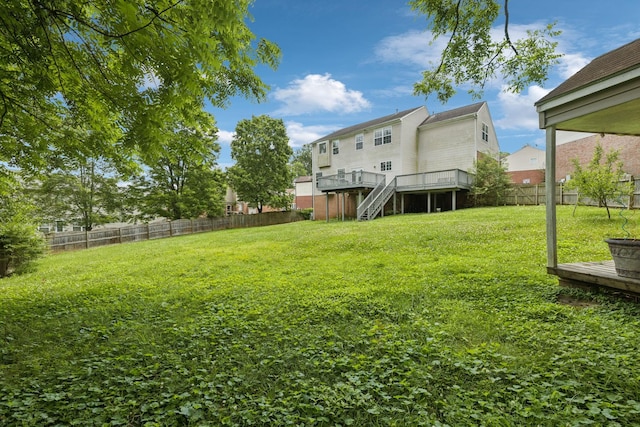 205 Caneel Cv, Hermitage, TN 37076 - view of yard with a deck and stairway