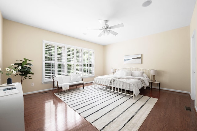 8825 Caswick Ct, Nolensville, TN 37135 - bedroom with wood finished floors, baseboards, and ceiling fan