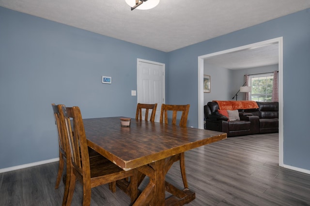 115 Pin Oaks Ln, Hohenwald, TN 38462 - dining area featuring dark wood-style floors and baseboards