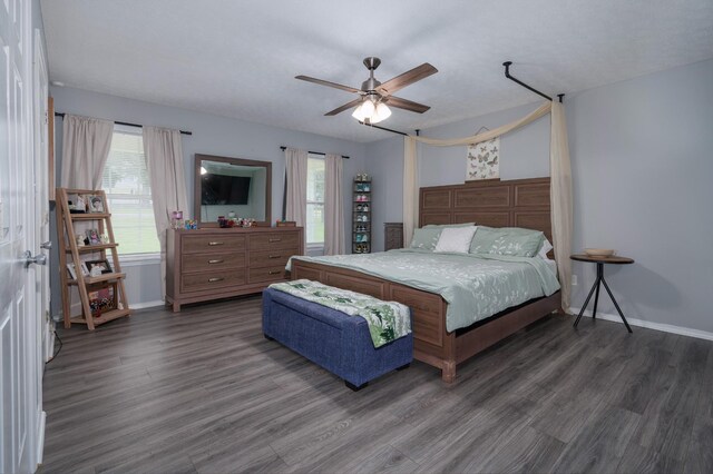 115 Pin Oaks Ln, Hohenwald, TN 38462 - bedroom with wood finished floors, baseboards, and a ceiling fan